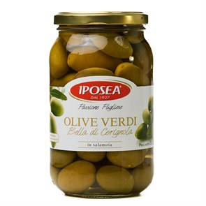 Оливки "Белла Чериньола" с/к "И.П.О.С.Е.А." (0,530 кг) ст/б (Ф) 35495